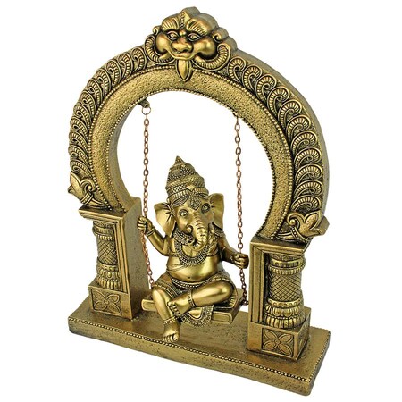 Design Toscano Lord Ganesha Elephant God Swinging on a Jhoola Hindu Statue QS93659